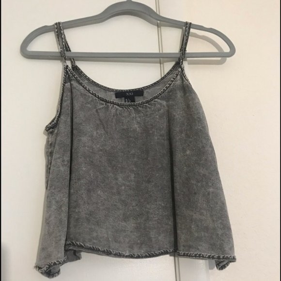 2/$20 Forever21 Washed Out Denim Cropped Tank Top - Picture 2 of 7